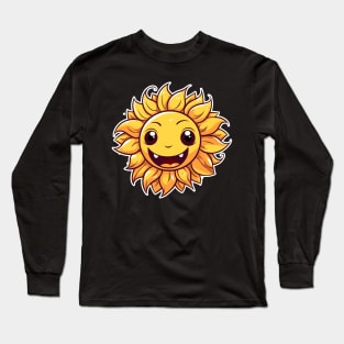 Cute Cartoon Sunflower Long Sleeve T-Shirt